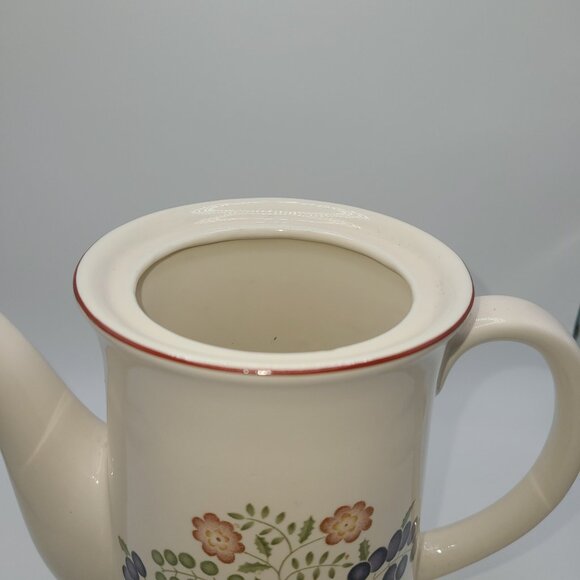 Ceramic Teapot Two-Sided Fruit Design 7" Tall - Picture 3 of 6